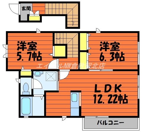 ソレイユBの物件間取画像